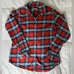 Orvis Women’s Lodge Flannel Shirt in Red and Blue Size S